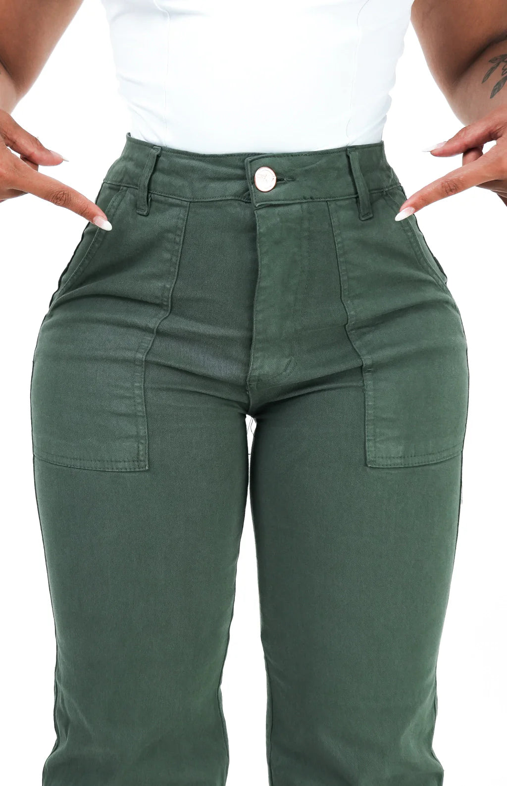 CALÇA FEMININA - WIDE LEG VERDE