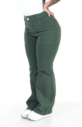 CALÇA FEMININA - WIDE LEG VERDE