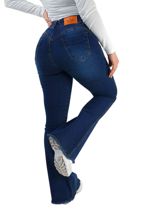 CALÇA JEANS PARA BAIXINHAS FLARE - BARRA DESFIADA