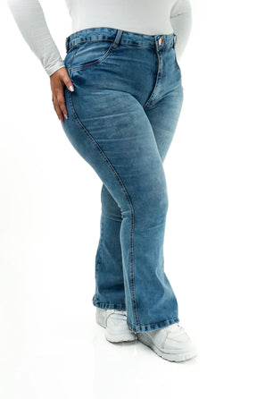 CALÇA JEANS FEMININA - FLARE PARA BAIXINHAS AZURE