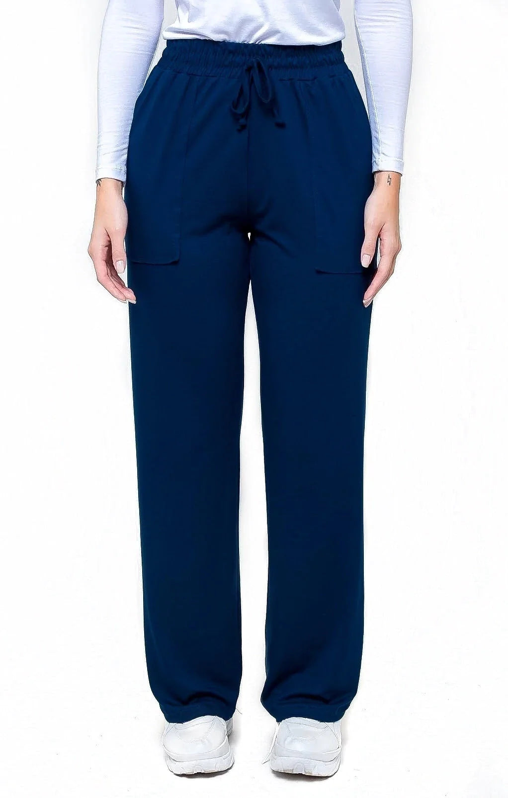 CALÇA PANTALONA AZUL MARINHO - CAIMENTO SOLTINHO